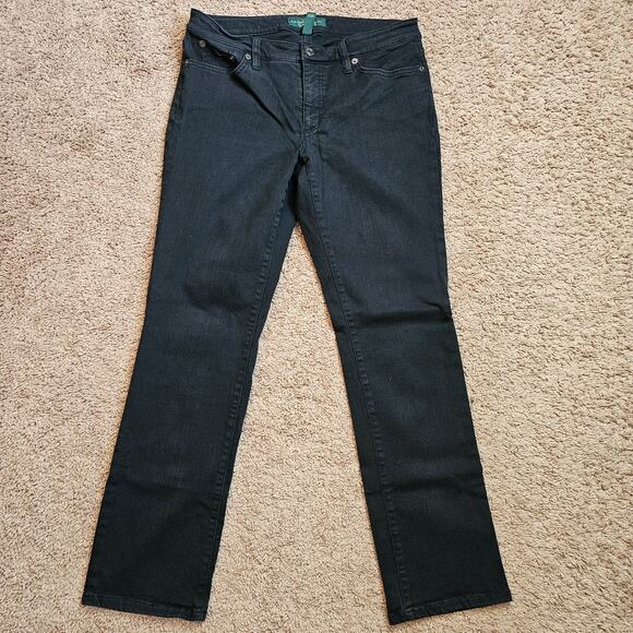 Lauren Ralph Lauren Jeans Womens 8 Modern Straight Curvy Stretch Denim Pants - Picture 1 of 14
